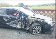  ??  ?? WRITE-OFF: Amanda Ryan’s car was written off in the crash.