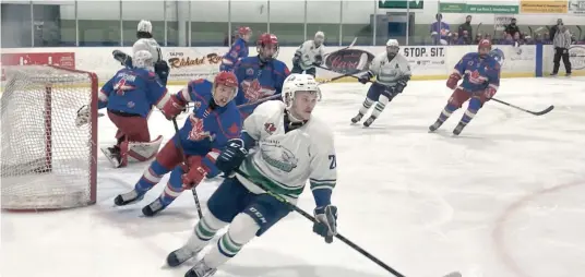  ?? —photo Charles Durocher ?? The Rockland Nationals had a tough week, losing their last four games against the Navan Grads (4-3), the Hawkesbury Hawks (7-3), the Renfrew Wolves (4-3) and the Smiths Falls Bears (5-1).