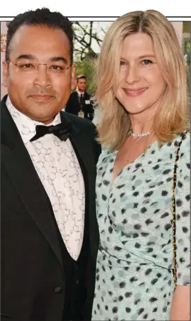  ??  ?? Charity offer: Channel 4’s Krishnan Guru-Murthy with wife Lisa