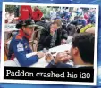  ??  ?? Paddon crashed his i20