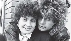  ??  ?? METAL MAMA: While managing husband Ozzy’s (seen here with Sharon in 1987) music career, Sharon was known as a ballbuster.