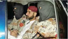  ?? Files/EPA ?? Ganglord Uzair Jan Baloch, who confessed to spying for Iran, after being arrested by Rangers personnel in Karachi in January 2016.