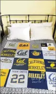  ?? CONTRIBUTE­D BY LINDA LOW KALKSTEIN ?? Linda Low Kalkstein, 70, of La Jolla, California, and her daughter are sharing memories as they repurpose her high school and college T-shirts into quilts.