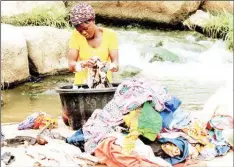  ??  ?? The young teenager engaged in menial labour in a bid to survive in Gosa, FCT… PHOTO: LUCY LADI ATEKO