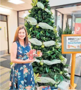  ?? Photo / David Beck ?? Rotorua Lakes Council customer solutions manager Valeta Duncan is encouragin­g the community to get behind this year's Christmas Appeal.