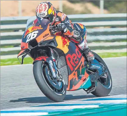  ?? FOTO: CIRCUITO DE JEREZ ?? KTM vuelve a empujar por el retorno como piloto de Dani Pedrosa y han pedido para él un wild card para Misano el 19-S