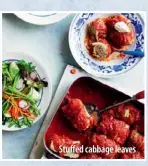  ??  ?? Stuffed cabbage leaves