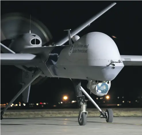  ?? JOHN MOORE / GETTY IMAGES FILES ?? There are a limited number of armed drones on the market that fit Canada’s needs, and in the past the military has expressed interest in the U. S.-built Predators.