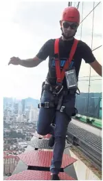  ?? — Instagram ?? Actor Datuk Farid Kamil tried out the dizzying Gravityz Obstacle Challenge at The Top Penang.