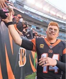  ?? JOE MAIORANA/USA TODAY SPORTS ?? In his first start after a benching, Andy Dalton sparked the Bengals to their first victory.