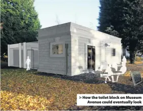  ??  ?? &gt; How the toilet block on Museum Avenue could eventually look