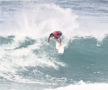  ??  ?? ON TRACK FOR THE TITLE: Jordy Smith bowed out of the Oi Rio Pro this week, but made the quarter-finals.