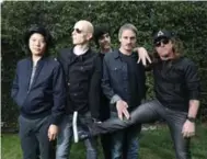  ?? TIM CADIENTE ?? Billy Howerdel, second from left, is part of alt-rock band A Perfect Circle, with, from left, James Iha, Matt McJunkins, Jeff Friedl and Maynard James Keenan.