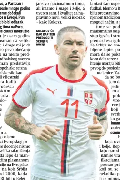  ??  ?? kolarov Će kao kapiten predvoditi srbiju u rusiji