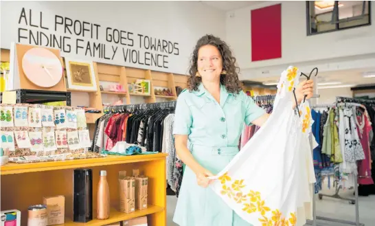  ?? Photo / Greg Bowker ?? Pauline Agache, co-ordinator at Sustinnowo­rx, an op-shop in Henderson that is helping women survivors of violence get back on their feet.