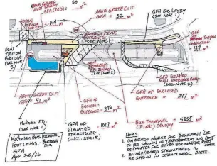  ?? TTC ?? This sketch of a Scarboroug­h subway station was part of a 22-page document completed in 2016.