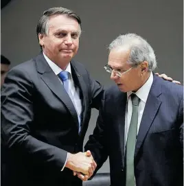  ?? ?? Bolsonaro e Guedes: ‘Nós nos damos muito bem’, diz o presidente