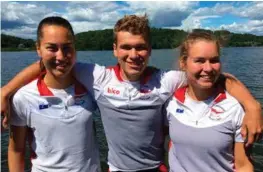  ?? FOTO: THEODOR ASTRUP WIIK ?? Her er tre lokale rohåp som må klare seg uten Janis Gailis i årene framover: Oda Madland Aagesen (t.v.), samt søsknene Oskar og Mathilde Sødal.