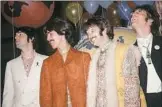  ??  ?? The Beatles — Paul McCartney, left, George Harrison, Ringo Starr and John Lennon, in 1967, the year the group released the album “Sgt. Pepper’s Lonely Hearts Club Band.”