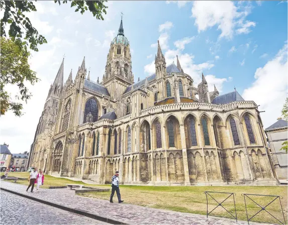  ?? PHOTOS: DOMINIC ARIZONA BONUCCELLI ?? The centrepiec­e of a small town, Bayeux’s cathedral is as large as Paris’s Notre-Dame.