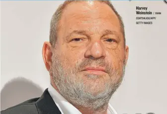  ??  ?? Harvey Weinstein
| YANN COATSALIOU/ AFP/ GETTY IMAGES