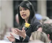  ?? FRED CHARTRAND / THE CANADIAN PRESS ?? House leader Bardish Chagger is facing pressure to recuse herself from the hiring of the next ethics czar.