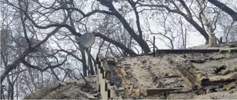  ??  ?? CALIFORNIA: A house lies in ashes after a fire at Palo Colorado Canyon in Big Sur yesterday. —AP