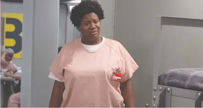  ?? (Courtesy) ?? INMATES IN SCOTLAND are seeking kosher food, following the lead of Cindy (actress Adrienne C. Moore seen here in a screenshot) who converts to Judaism in the hit TV series ‘Orange Is The New Black’ about female prisoners.