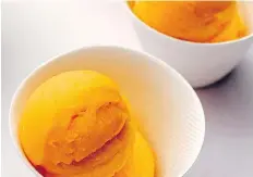  ??  ?? “A good sorbet should make the fruit taste even better than the fruit itself,” says David Lebovitz author of The Perfect Scoop.
