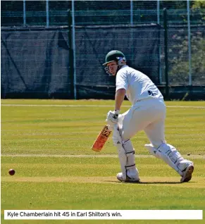  ?? ?? Kyle Chamberlai­n hit 45 in Earl Shilton’s win.