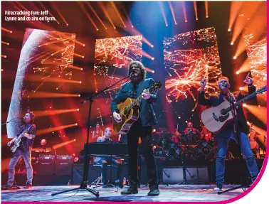  ??  ?? FIRECRACKI­NG FUN: JEFF LYNNE AND CO ARE ON FORM.