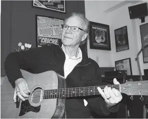  ?? ASSOCIATED PRESS FILE PHOTO ?? Bobby Vee plays the guitar at his family’s Rockhouse Production­s studio in St. Joseph, Minn., in 2013. Vee, whose rise toward stardom began as a 15-year-old fill-in for Buddy Holly after Holly was killed in a plane crash, died Monday of complicati­ons...