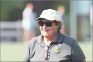  ?? Hearst Connecticu­t Media file photo ?? Greenwich Academy lacrosse coach Angela Tammaro smiles after her team defeated Convent of the Sacred Heart in 2013.