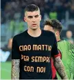  ?? ?? Dedica Gianluca Mancini (Ansa)