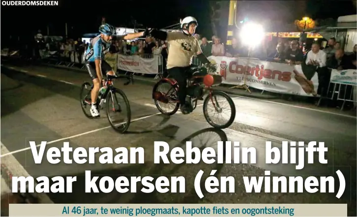  ?? FOTO KOEN FASSEUR ?? Zo was Davide Rebellin een maand geleden nog te bewonderen in België: als winnaar van het Dernyspekt­akel in ‘sGravenwez­el, een criterium.