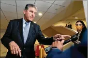  ?? ANDREW HARNIK / AP ?? Sen. Joe Manchin, D-W.Va., said he prefers a minimum 15% flat “patriotic tax” to ensure the wealthiest Americans don’t skip out on paying taxes.