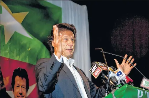  ?? Main picture: Lighthouse Images ?? POWERFUL WORDS: Glasgow Central MP Anas Sarwar, left, and MSP Humza Yousaf, far left, both gave speeches in support of former cricketer Imran Khan before he addressed 1500 Scotland-based Pakistanis at the Marriot Hotel in Glasgow, pledging to stamp out...