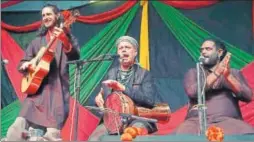  ?? DEEPAK SHARMA /HT ?? Israeli artists perform during a Sufi music concert organised on the eve of World Tourism Day at Pushkar.