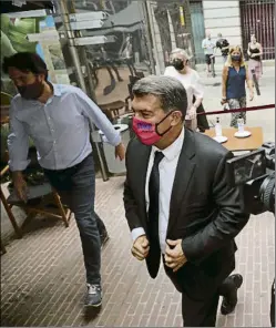  ?? FOTO: PEP MORATA ?? Joan Laporta a su llegada al Palau de la Música Catalana