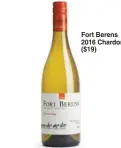  ??  ?? Fort Berens 2016 Chardonnay ($19)