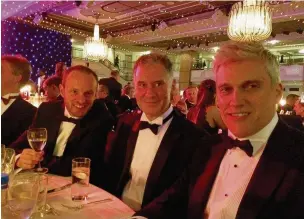  ??  ?? ●● Plastic Card Services sales director Adam Unsworth, managing director Rob Nicholls and operations director Andy Simpson