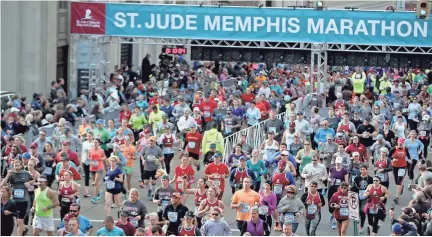  ??  ?? The 16th Annual St. Jude Memphis Marathon Weekend in 2017 drew more than 25,000 people from 49 states and 19 countries. The occasion is the largest single-day fundraisin­g event for St. Jude Children’s Research Hospital. YALONDA M. JAMES / COMMERCIAL APPEAL FILE PHOTO