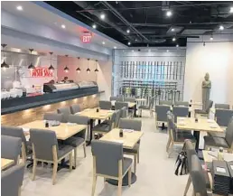  ?? SUSHI SAKE/COURTESY ?? Sushi Sake has lightened its interior design with a neutral palette at its 14th location of the local chain in downtown Miami.