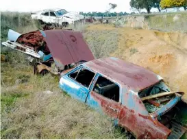  ??  ?? Three years ago I came across this scrap-yard gully on a farm in Eastern Victoria. I’ve been told the scrap, including cars, was put in to stop land erosion in the 1960s, ’70s and ’80s. As can be seen from the photos, there have been a myriad cars...