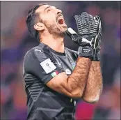  ??  ?? Italian goalkeeper Buffon grimaces after the match.