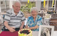  ?? ?? ANNIVERSAR­Y: Tom and Grace Payne recently celebrated their 65th wedding anniversar­y. They are pictured with their original wedding photo.