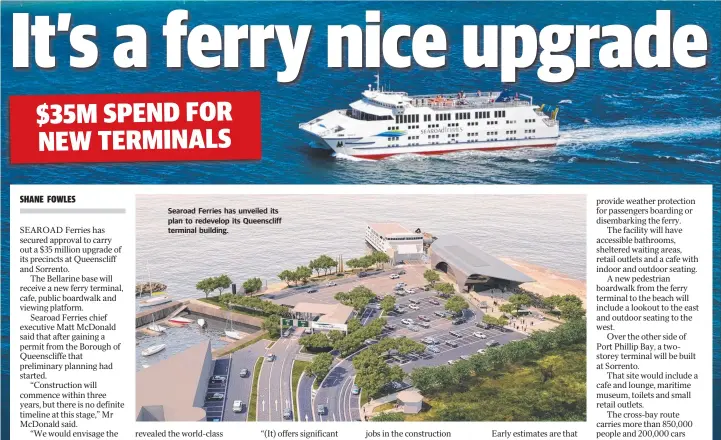  ??  ?? Searoad Ferries has unveiled its plan to redevelop its Queensclif­f terminal building.