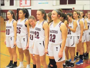  ?? Peter Wallace / For Hearst Connecticu­t Media ?? The Torrington High School girls basketball team is shown last season.