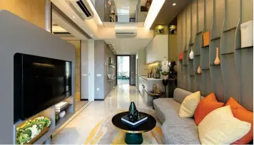  ??  ?? Showflat of a 517 sq ft one-bedroom unit designed by SuMisura