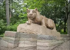  ?? Caitlin Lee/ Post- Gazette ?? The Nittany Lion statue on Penn State's campus July 7.